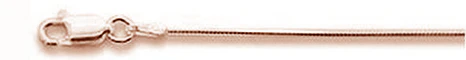 <span>CLOSEOUT 20% OFF! </span> Rose Gold Plated .80MM 020 8 Sides Snake Chain .925 Solid Sterling Silver Sizes 16-20" NEW