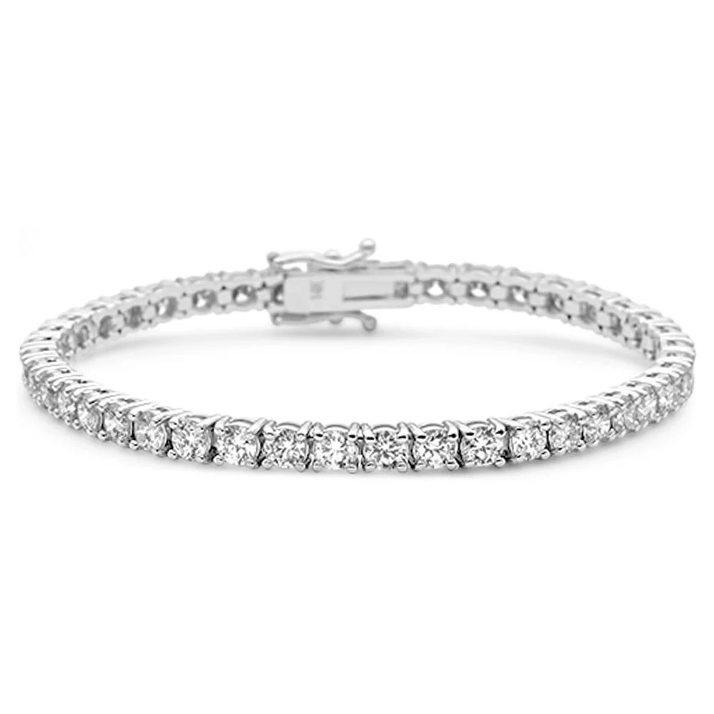 <span style="color:purple">SPECIAL!</span> 4.97ct 14KT White Gold Diamond Tennis Bracelet 7"