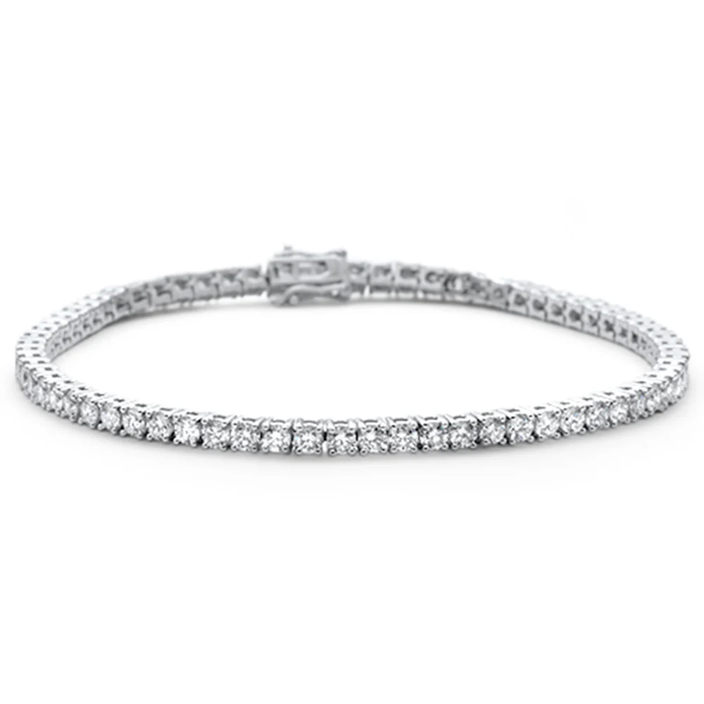 <span style="color:purple">SPECIAL!</span> 5.98ct 14KT White Gold Diamond Tennis Bracelet 8" - Image 2