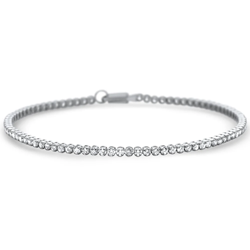 <span>DIAMOND CLOSEOUT! </span> 2.00ct G SI 14K White Gold Diamond Tennis Bracelet 7" Long