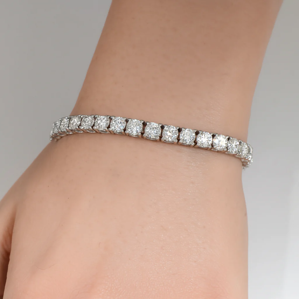 <span style="color:purple">SPECIAL!</span> 15.01ct 14KT White Gold Diamond Tennis Bracelet 7" - Image 2