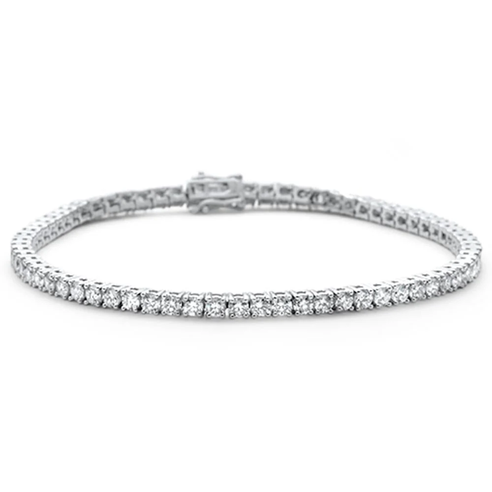 <span style="color:purple">SPECIAL!</span>2.60ct 14KT White Gold Diamond Tennis Bracelet 7"
