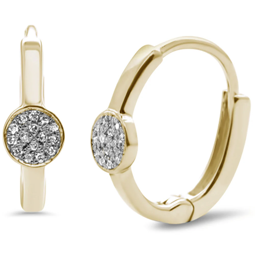 <span>DIAMOND CLOSEOUT! </span>.05ct F SI 14K Yellow Gold Diamond Lever Back Style Earrings