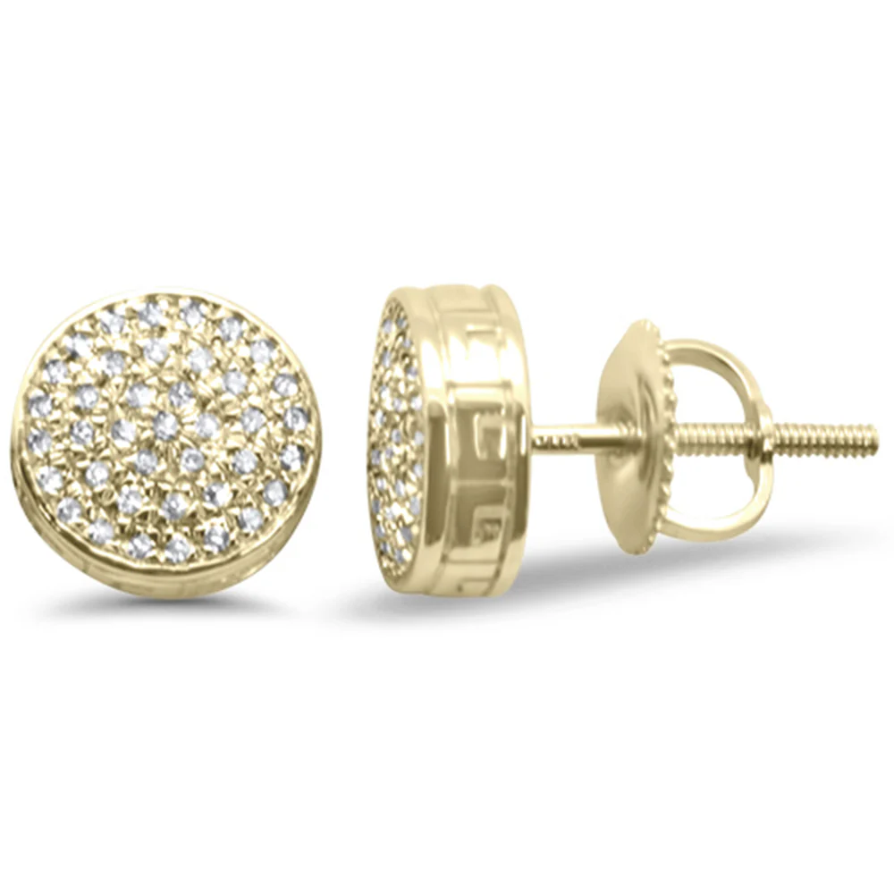 <span>DIAMOND CLOSEOUT! </span>.15ct G SI 10K Yellow Gold Micro Pave Diamond Stud Earrings