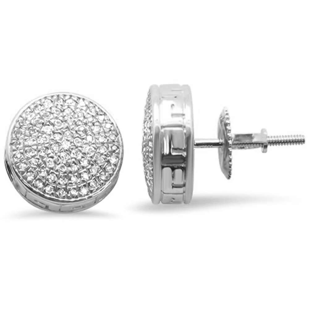 <span>DIAMOND CLOSEOUT! </span>.24CT G SI 10KT White Gold Diamond Round Micro Pave Stud Earrings