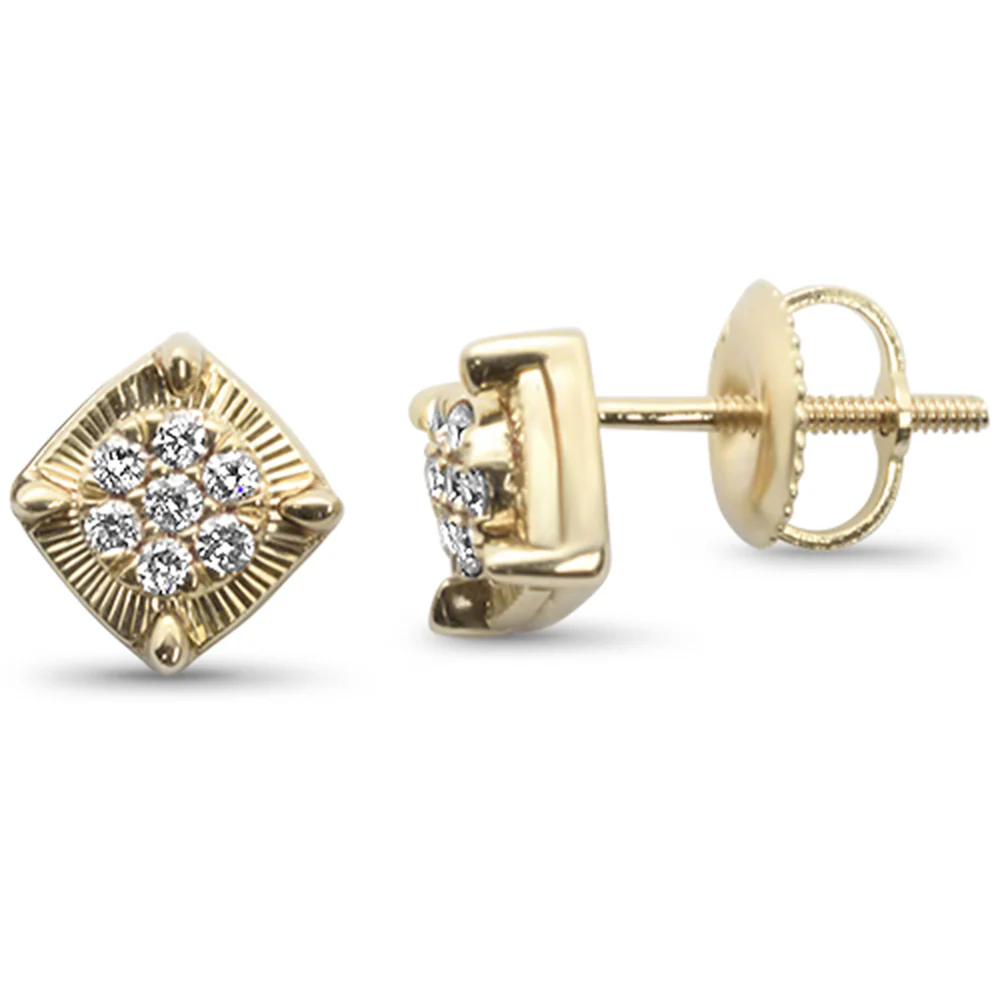 <span>DIAMOND CLOSEOUT! </span>.15ct G SI 10K Yellow Gold Diamond Fashion Earrings