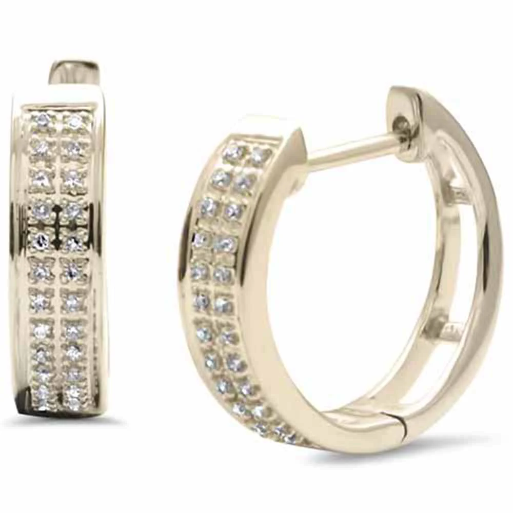 <span style="color:purple">SPECIAL!</span> .11ct G SI 10K Yellow Gold Diamond Hoop Earrings
