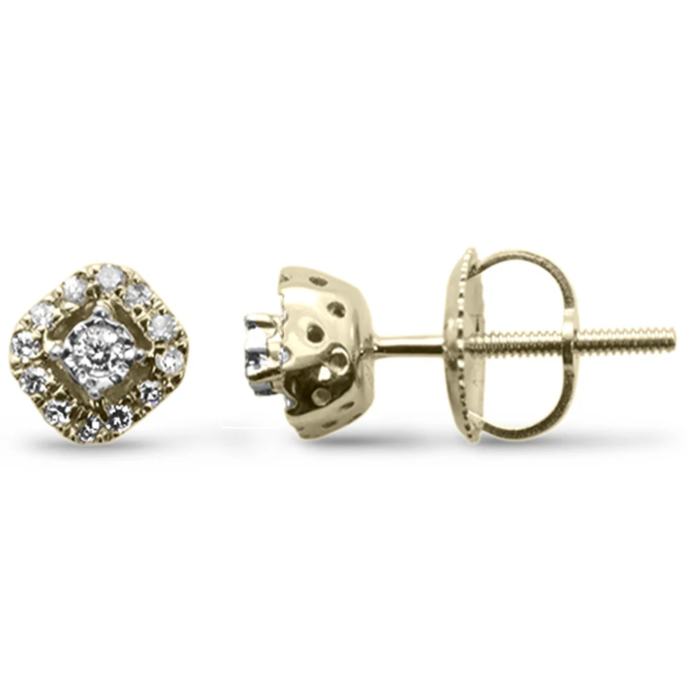 <span>DIAMOND CLOSEOUT! </span>.13ct G SI 10K Yellow Gold Diamond Stud Fine Stud Earrings