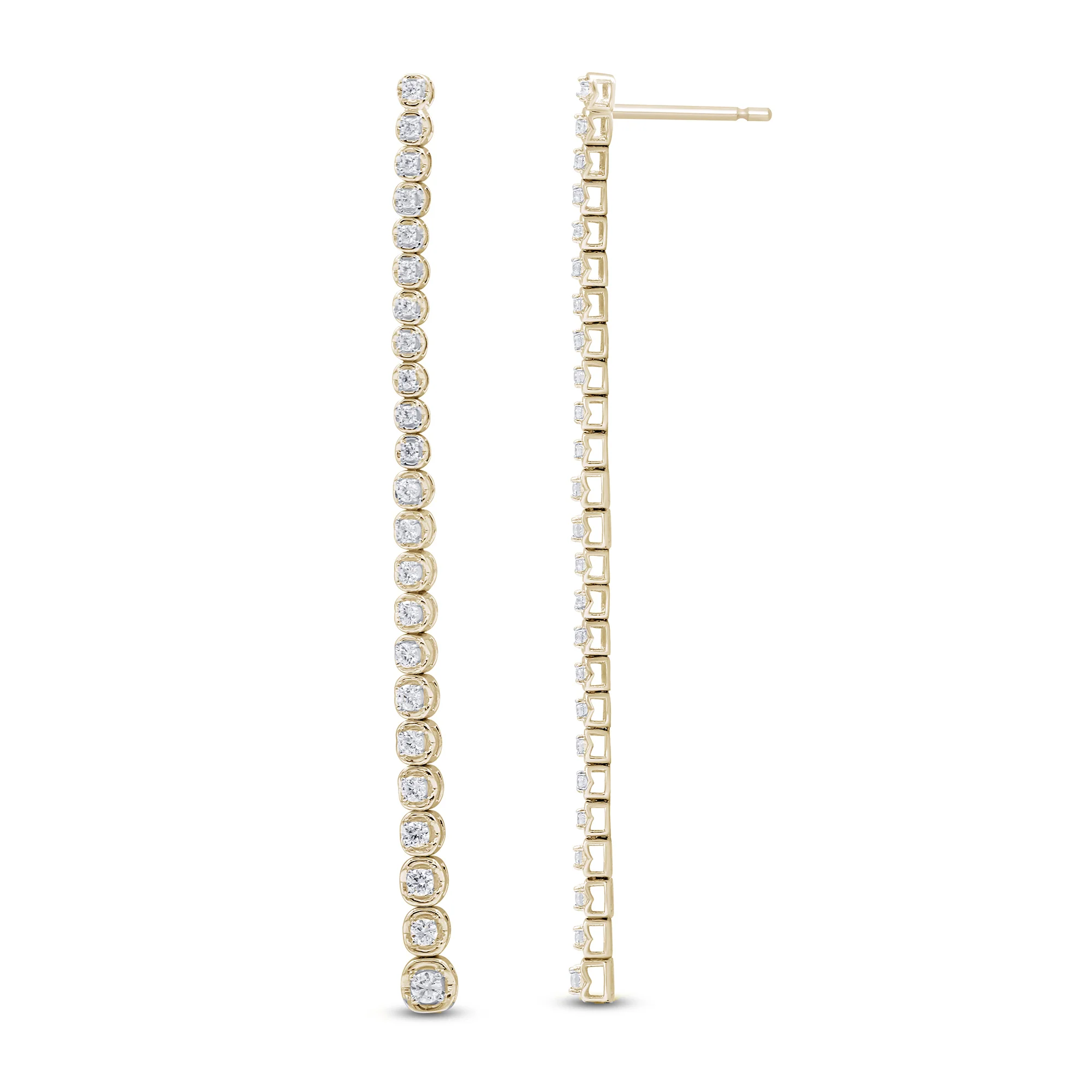 <span style="color:purple">SPECIAL!</span> .78ct G SI 14K Yellow Gold Diamond Drop Earrings