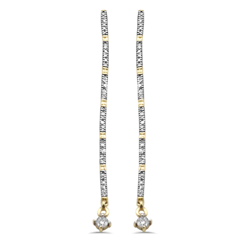 <span style="color:purple">SPECIAL!</span> .23ct G SI 14K Yellow Gold Diamond Drop Dangle Screw Back Earrings