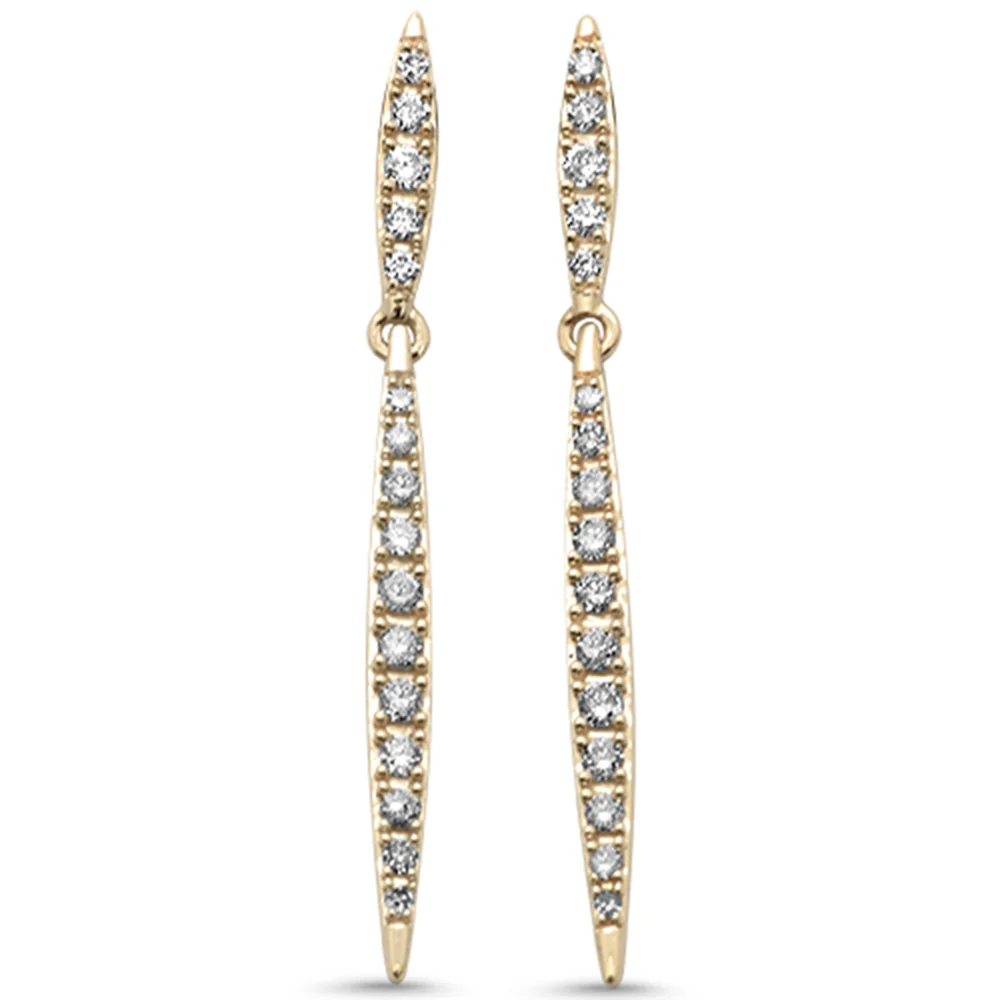<span style="color:purple">SPECIAL!</span>.49ct G SI 14K Yellow Gold Diamond Drop Earrings