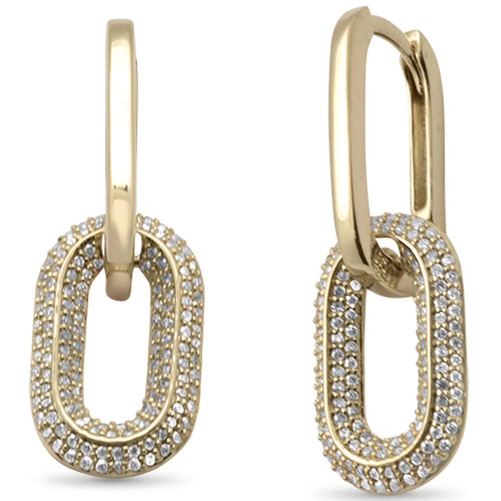 <span style="color:purple">SPECIAL!</span> .47ct G SI 14K Yellow Gold Diamond Paper Clip Earrings