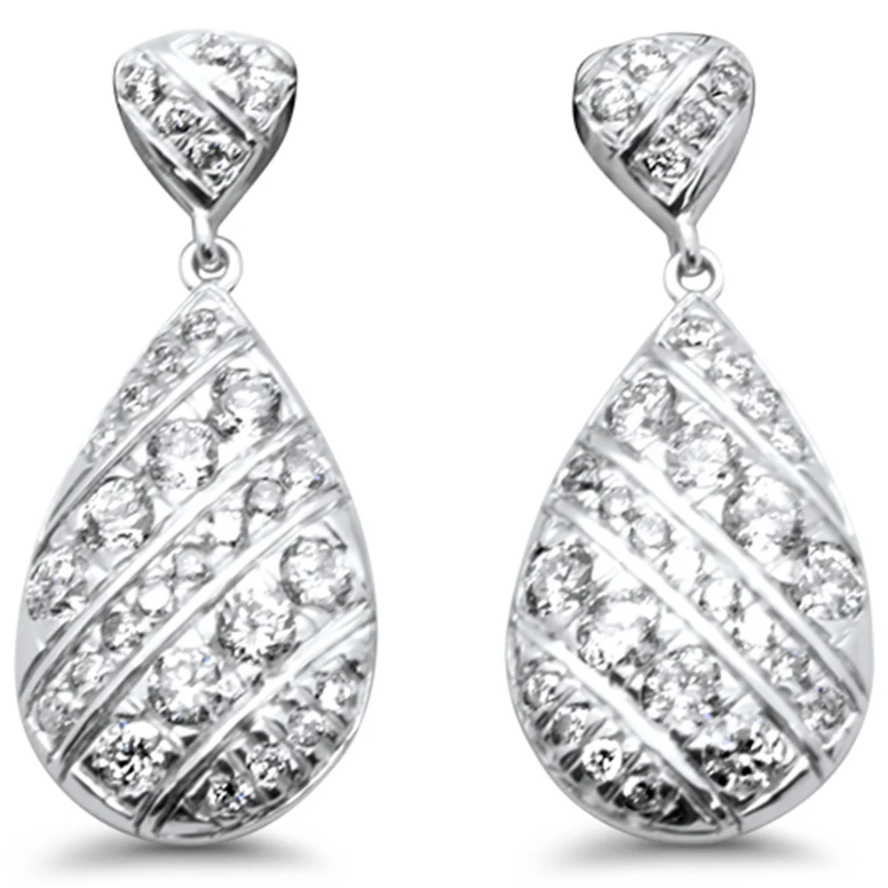 <span style="color:purple">SPECIAL!</span> .62ct G SI 14K White Gold Diamond Drop Earrings