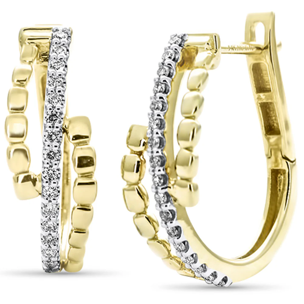 <span style="color:purple">SPECIAL!</span> .20ct G SI 14K Yellow Gold Diamond Hoop Earrings