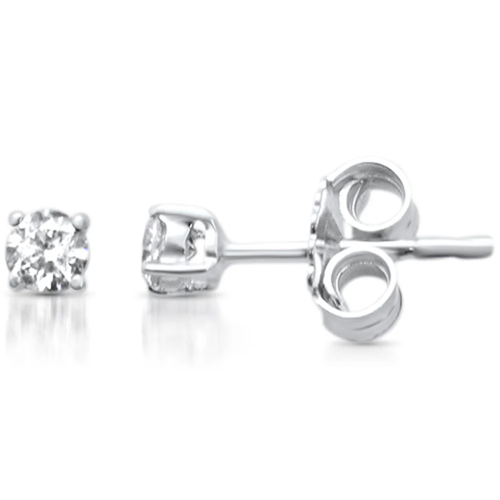 <span style="color:purple">SPECIAL!</span> .38ct G SI 14K White Gold Diamond Solitaire Stud Earrings