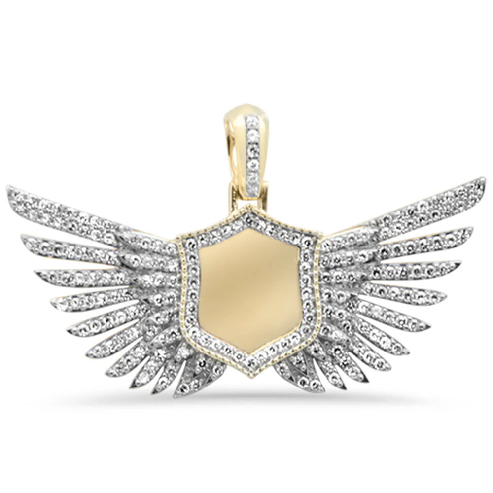 <span>DIAMOND CLOSEOUT! </span> 1.30ct F SI 10K Yellow Gold Diamond Diamond Hip Hop Iced Out Memory Pendant