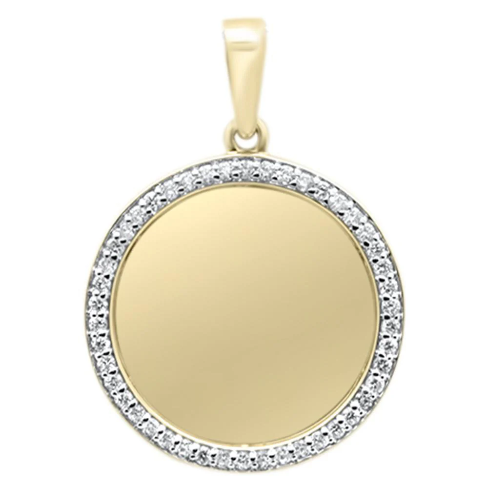 <span>DIAMOND CLOSEOUT! </span> .63ct G SI 10K Yellow Gold Diamond Iced Out Memory Charm Pendant