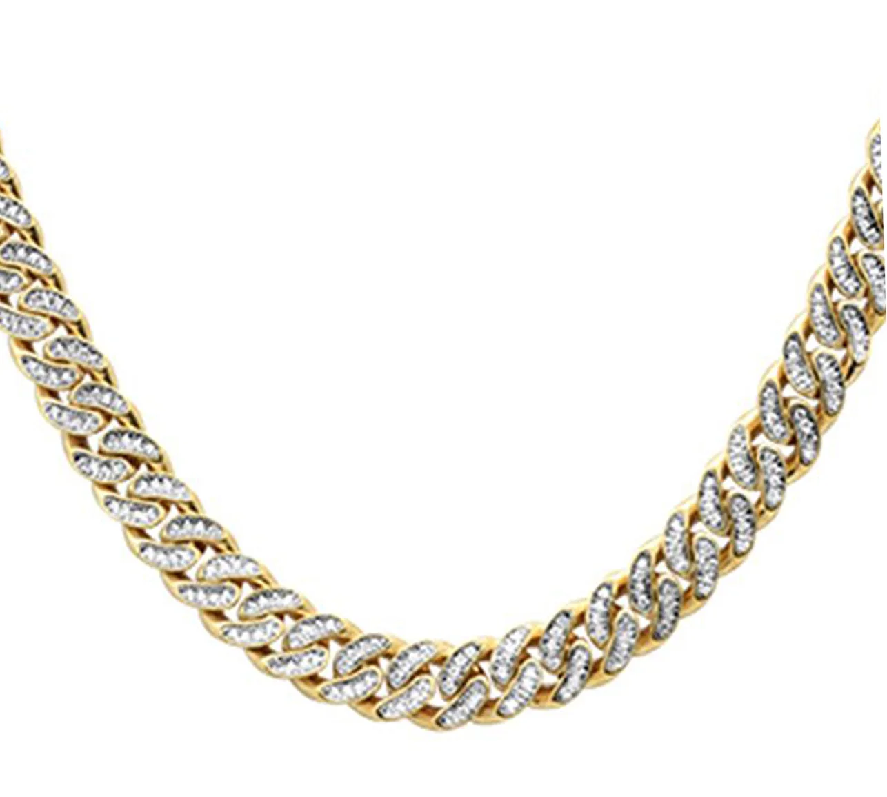 <span style="color:purple">SPECIAL!</span> 4mm 2.08ct G SI 14k Yellow Gold Diamond Round Cuban Necklace 18" - Image 2