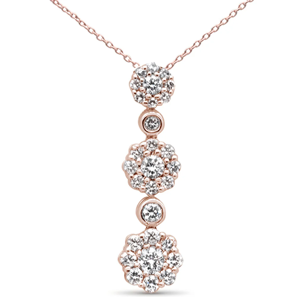 <span>DIAMOND CLOSEOUT! </span> .39ct G SI 14K Rose Gold Diamond Fashion Pendant 18" Long Chain Included