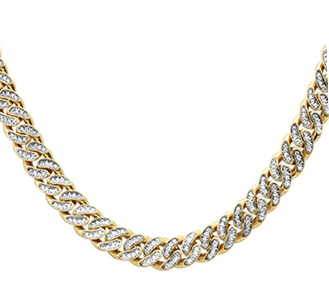 <span style="color:purple">SPECIAL!</span> 4mm 1.76ct 14k Yellow Gold Diamond Round Cuban Necklace 18" - Image 2