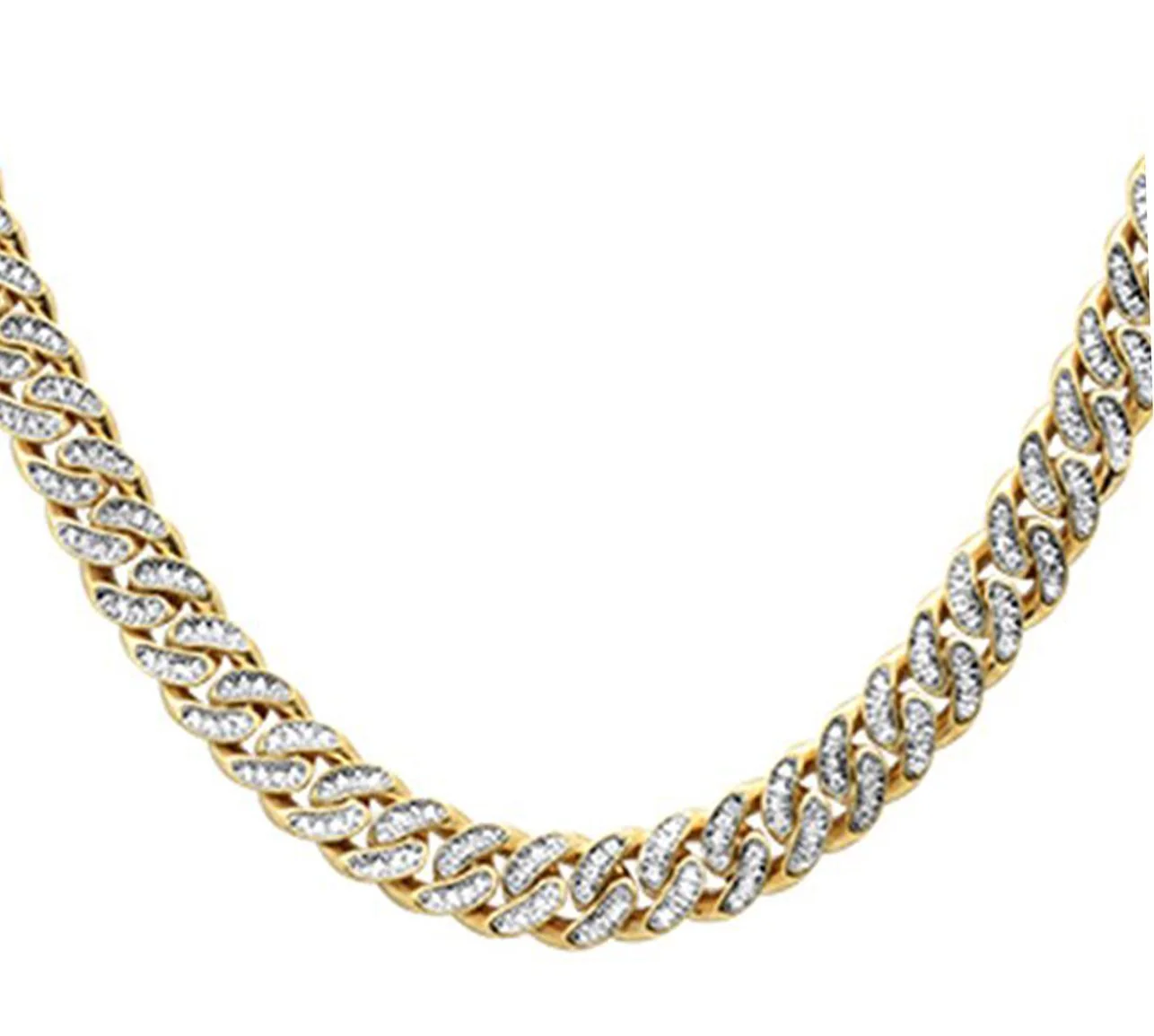 <span>DIAMOND CLOSEOUT! </span> 5mm 1.80ct G SI 14k Yellow Gold Diamond Round Cuban Necklace 22" - Image 2