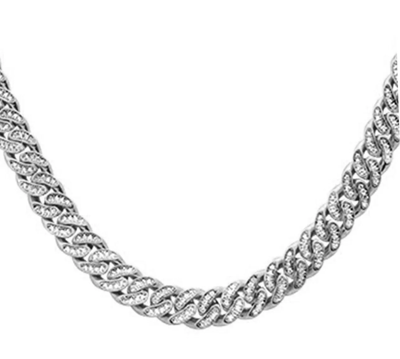 <span style="color:purple">SPECIAL!</span> 4mm 2.05ct G SI 14k White Gold Round Diamond Cuban Necklace 18" - Image 2