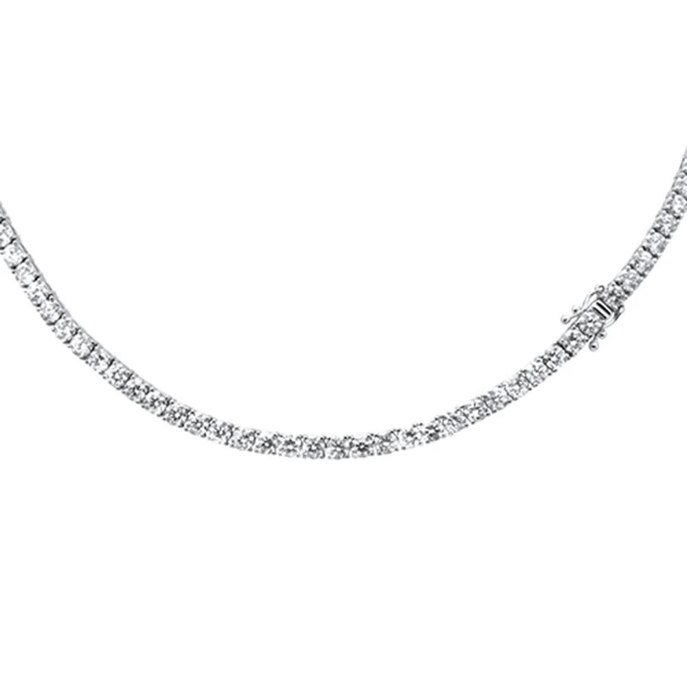 <span style="color:purple">SPECIAL!</span> 7.92ct G SI 14K White Gold Diamond Tennis Necklace 18" - Image 4