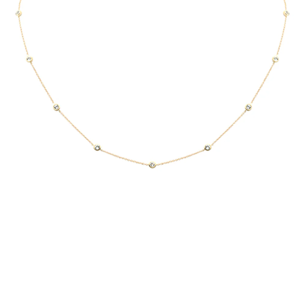 <span>DIAMOND CLOSEOUT! </span> .59ct G SI 14K Yellow Gold Aquamarine Gemstone Pendant Necklace 16 + 2" Ext