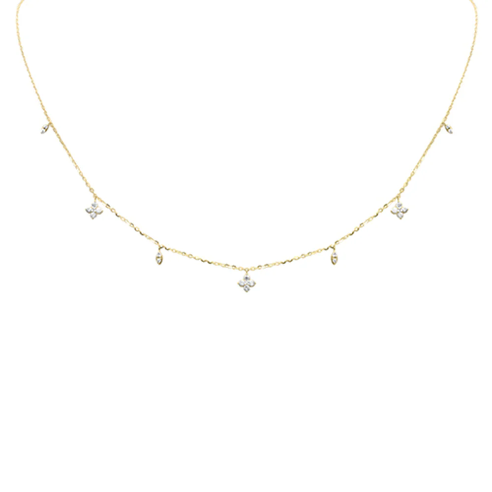 <span style="color:purple">SPECIAL!</span> .28ct G SI 14K Yellow Gold Diamond Pendant Necklace 16+2" Long