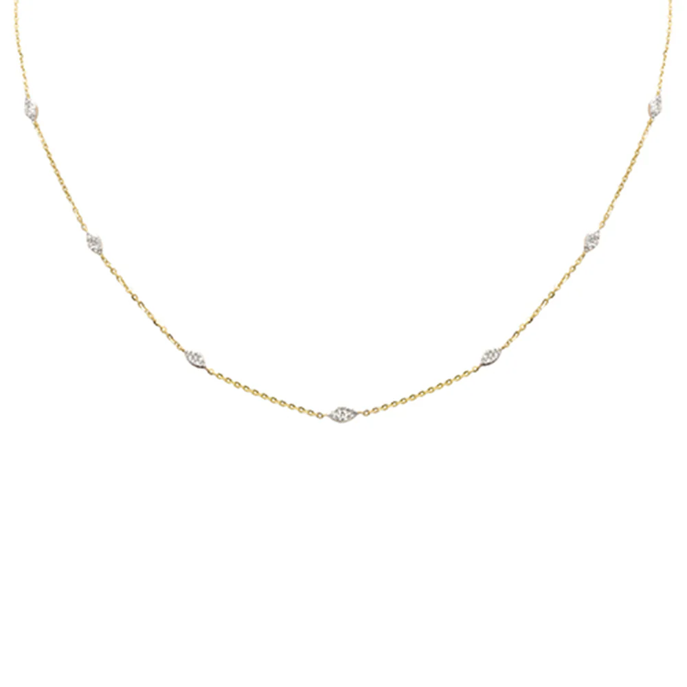 <span style="color:purple">SPECIAL!</span> .31ct G SI 14K Yellow Gold Diamond Pendant Necklace 16+2" Long