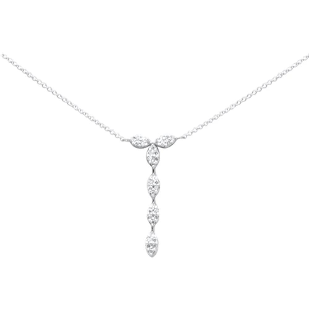 <span>DIAMOND CLOSEOUT! </span> .25ct G SI 14K White Gold Diamond Pendant Necklace 16 + 2" Ext
