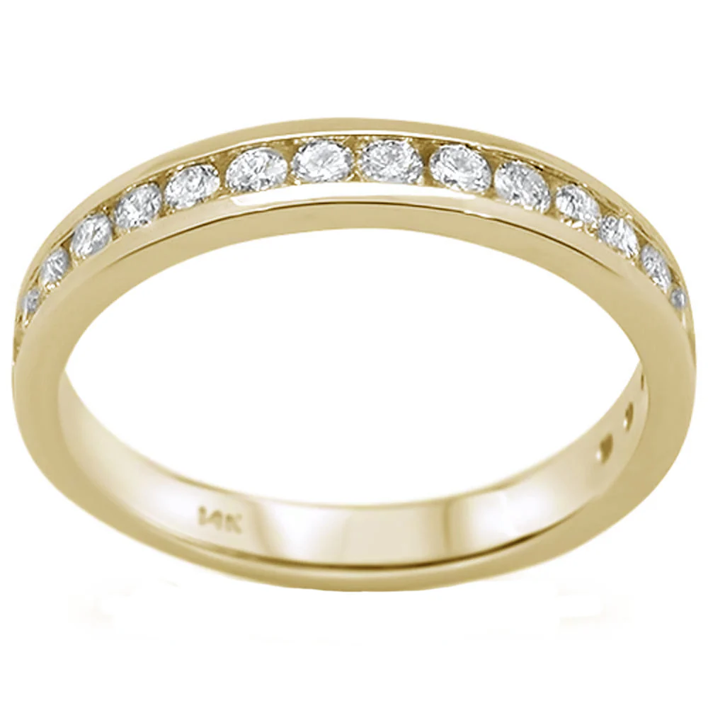 <span style="color:purple">SPECIAL!</span>.50ct 14kt Yellow Gold Diamond Band Ring Size 6.5