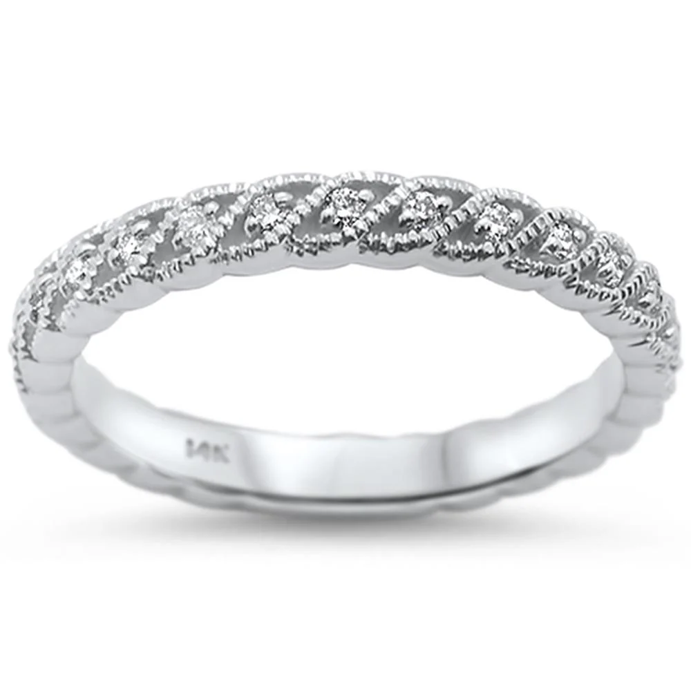 <span>DIAMOND  CLOSEOUT! </span> .22cts 14k White Gold Diamond Ring Size 6.5