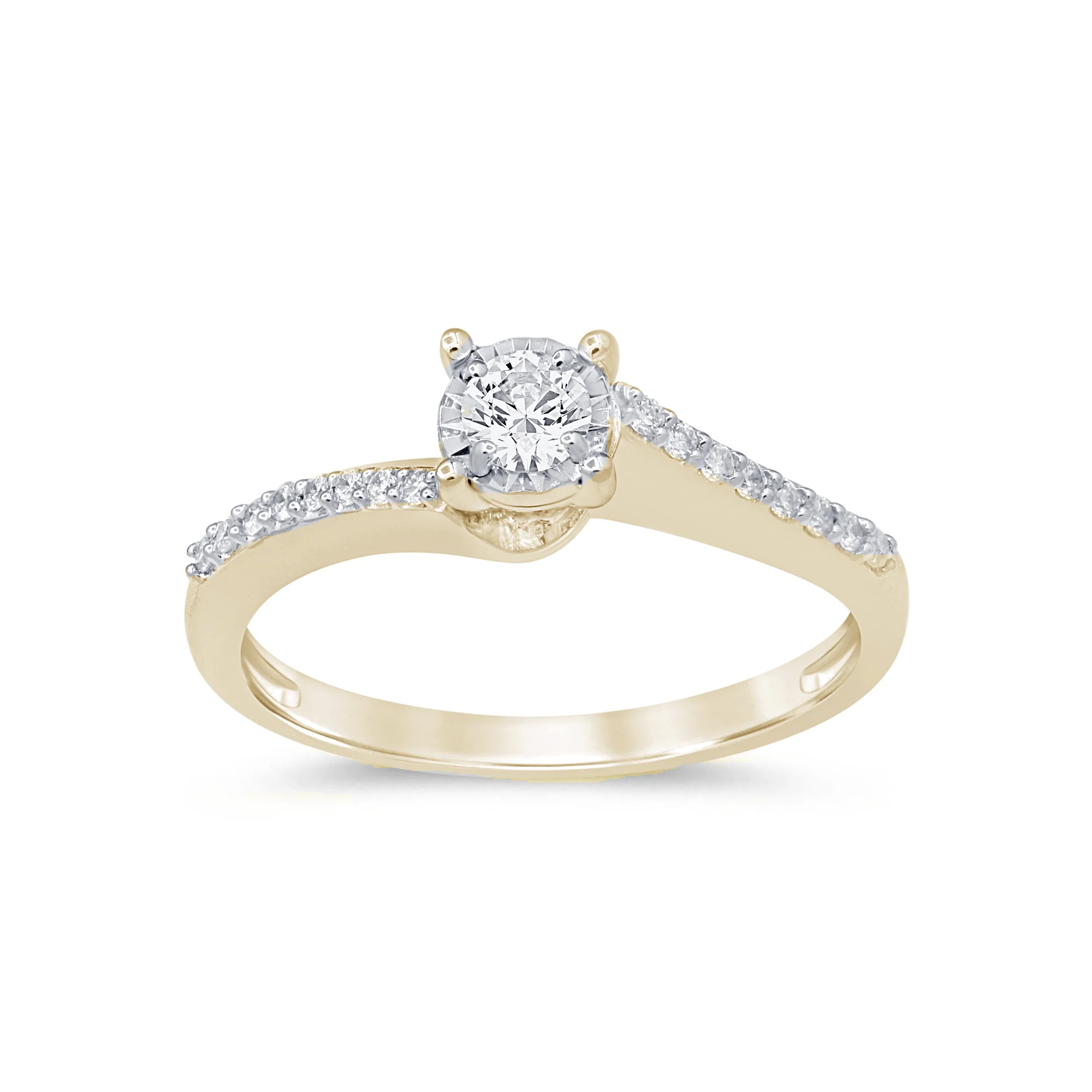 <span>DIAMOND CLOSEOUT! </span> .26ct 14KT Yellow Gold Diamond Engagement Ring Size 6.5