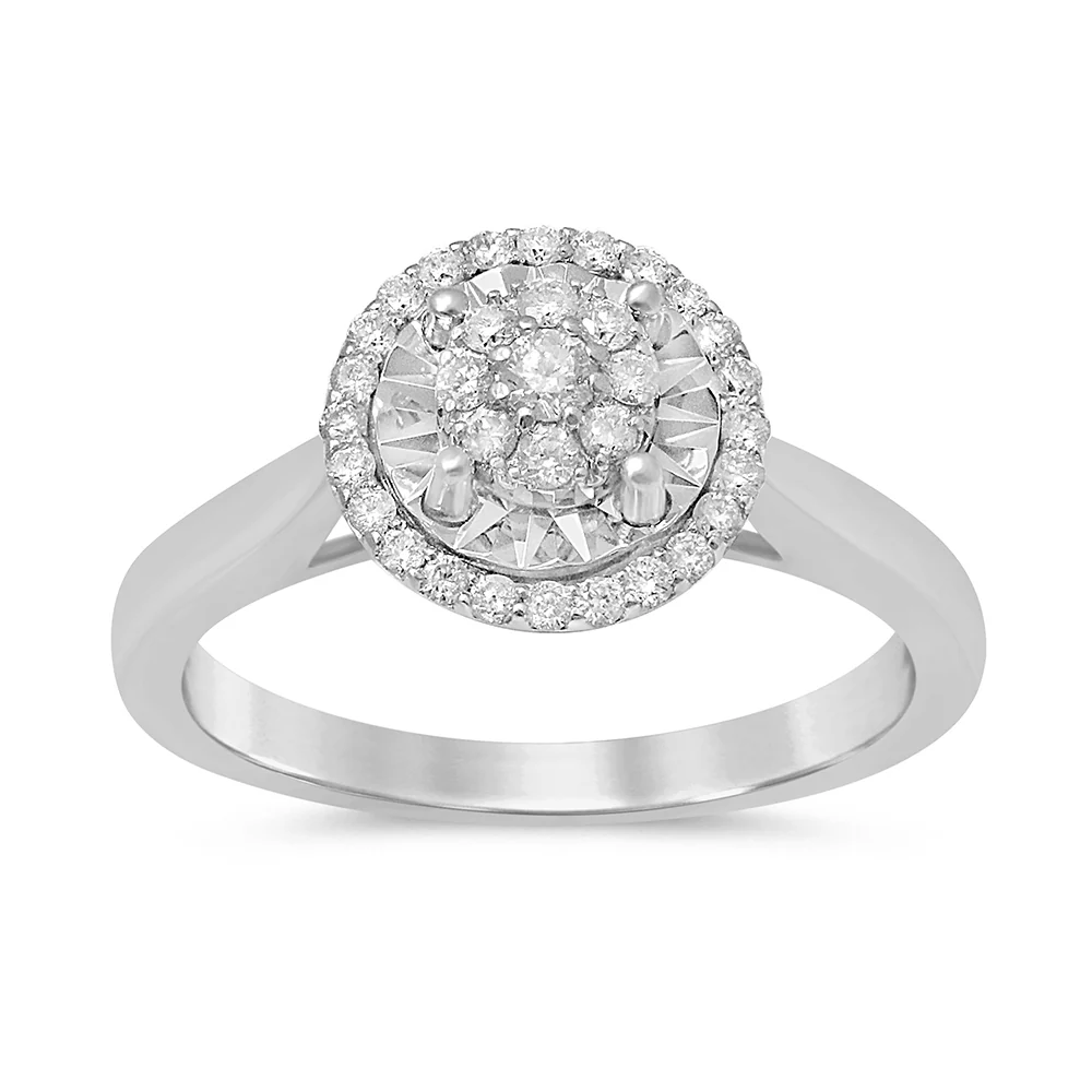 <span>DIAMOND CLOSEOUT! </span>.26ct 14KT White Gold Diamond Engagement Ring Size 6.5
