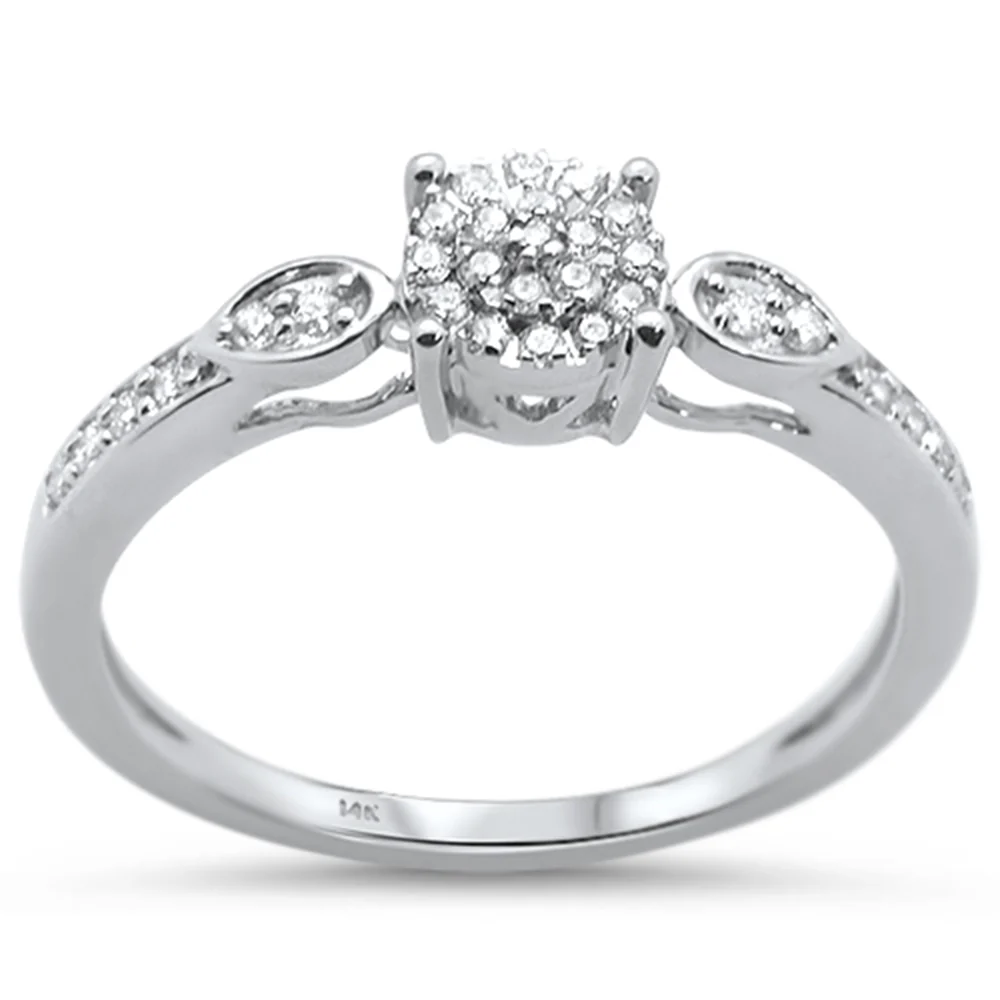 .17ct 14KT White Gold Diamond Engagement Ring Size 6.5
