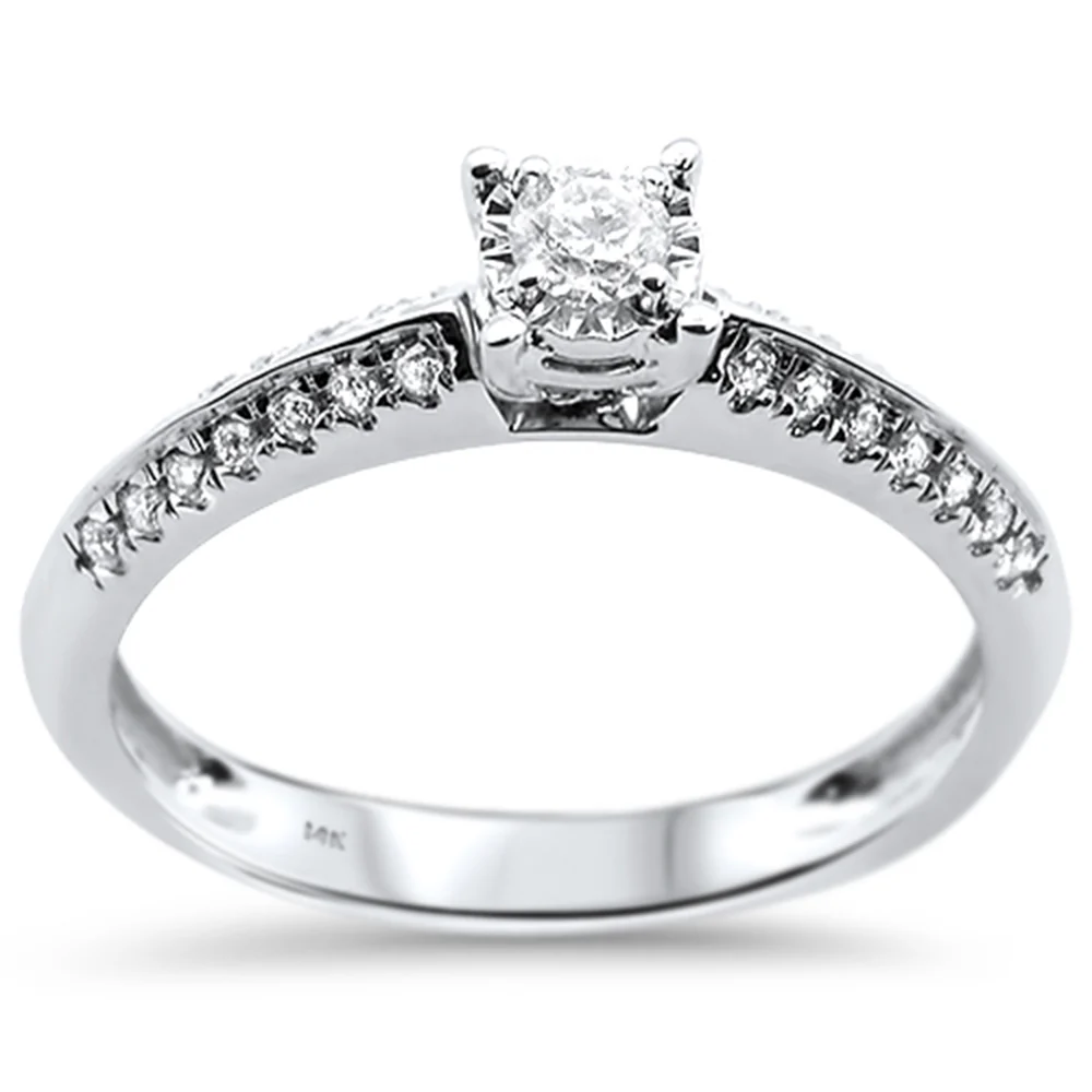 <span>DIAMOND CLOSEOUT! </span>.25ct 14KT White Gold Diamond Ring Size 6.5