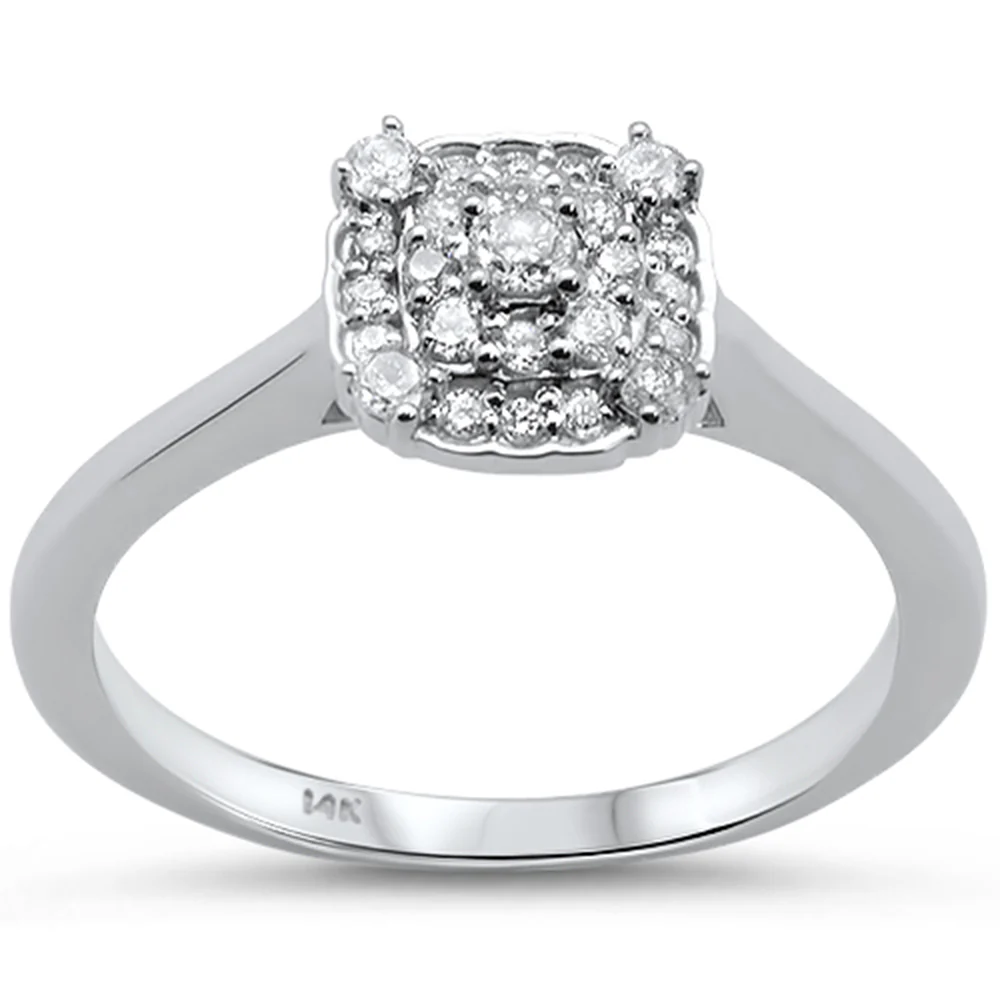 <span>DIAMOND CLOSEOUT! </span> .25cts 14k White gold Diamond Solitaire Engagement Promise Ring