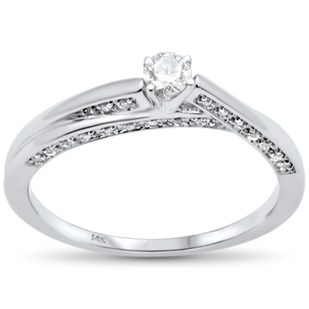 <span>DIAMOND CLOSEOUT! </span>.23ct G SI 14K White Gold Diamond Engagement Ring Size 6.5