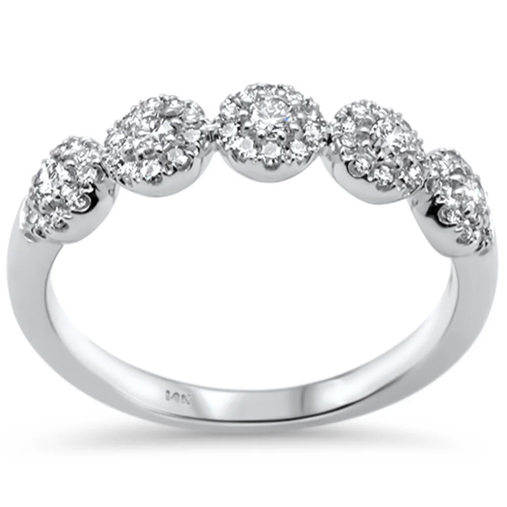 <span>DIAMOND CLOSEOUT! </span> .50ct G SI 14K White Gold Diamond Band Ring Size 6.5