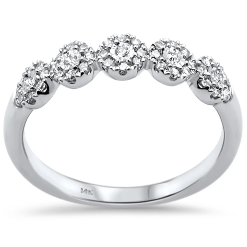 <span>DIAMOND CLOSEOUT! </span>.24ct G SI 14K White Gold Diamond Band Ring Size 6.5