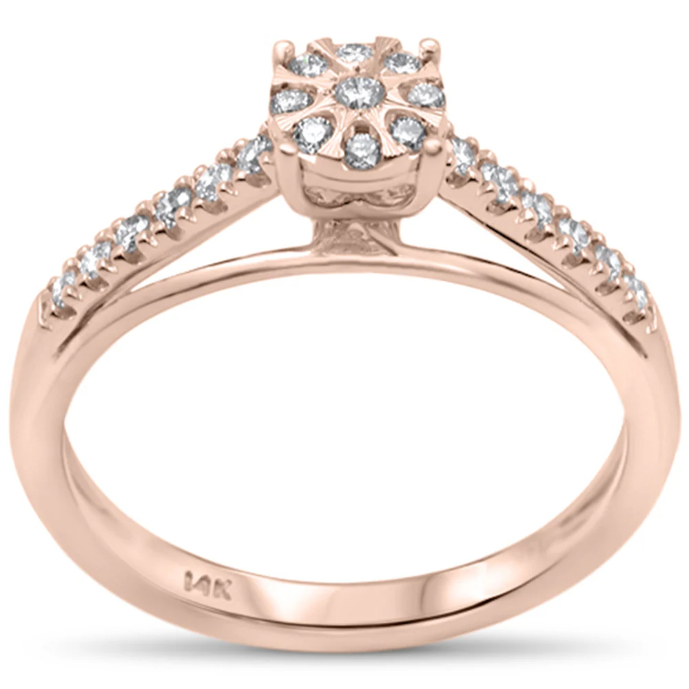<span>DIAMOND CLOSEOUT! </span>.25ct G SI 14KT Rose Gold Diamond Solitaire Style Engagement Ring Size 6.5