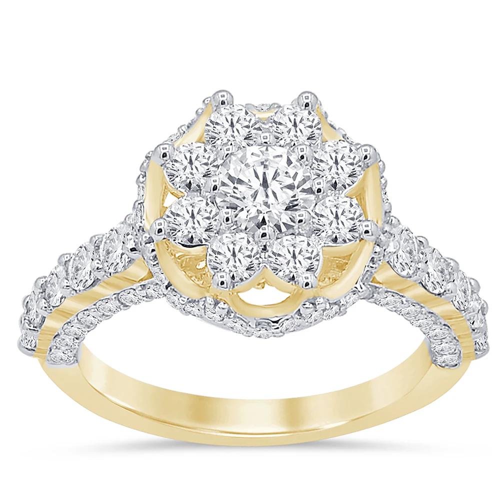 <span>DIAMOND CLOSEOUT! </span> 1.97ct G SI 14K Yellow Gold Engagement Ring