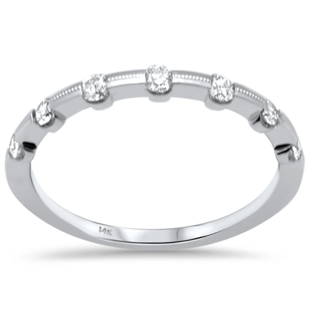 .24ct G SI 14K White Gold Diamond Band Ring Size 6.5