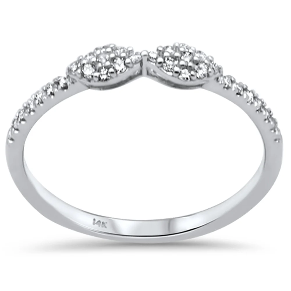 .15ct G SI 14K White Gold Diamond Ring Band Size 6.5