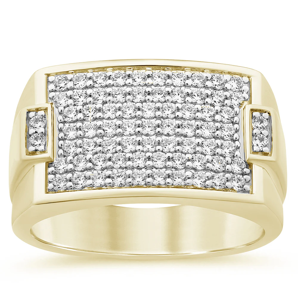 <span style="color:purple">SPECIAL!</span> .99ct G SI 14K Yellow Gold Diamond Men's Band Ring Size 10