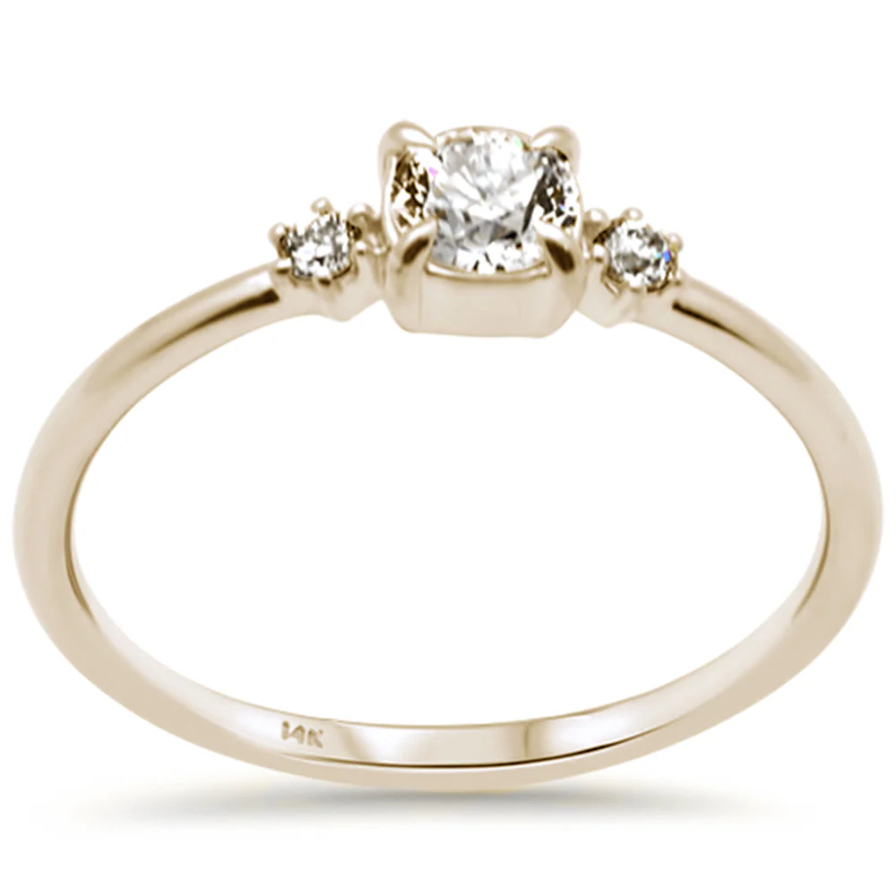 <span style="color:purple">SPECIAL!</span>.33ct G SI 14K Yellow Gold Round Diamond Thin Engagement Ring Size 6.5