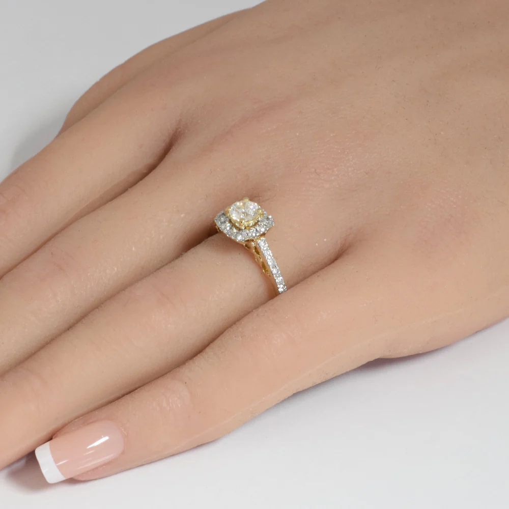 <span style="color:purple">SPECIAL!</span> 1.00ct G SI 14K Yellow Gold Diamond Engagement Ring Size 6.5 - Image 2