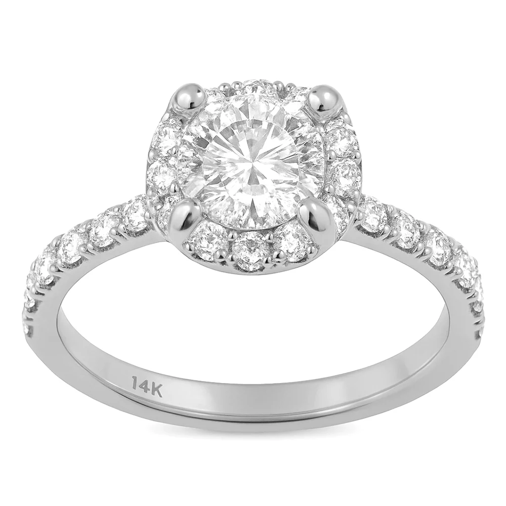 <span style="color:purple">SPECIAL!</span> 2.06ct G SI 14K White Gold Round Brilliant Cut Diamond Solitaire Engagement Ring Size 6.5