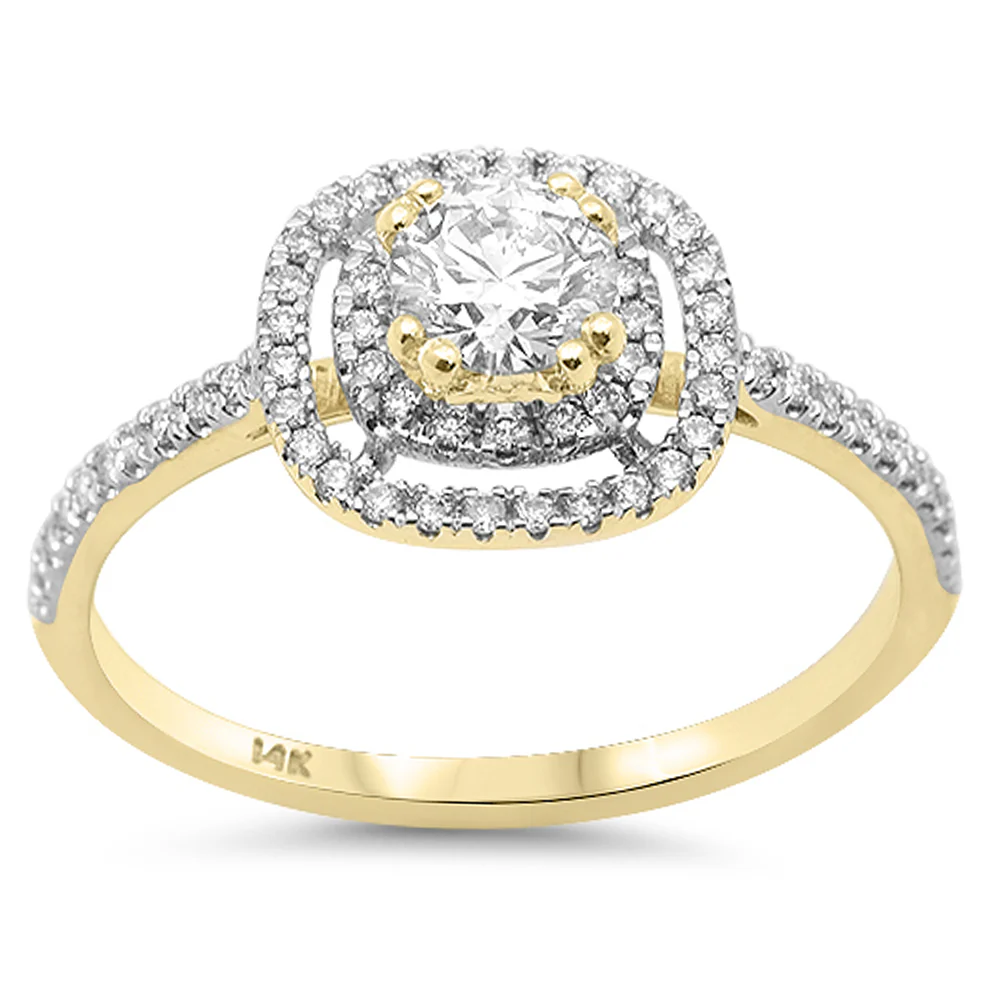 <span style="color:purple">SPECIAL!</span> .62ct G SI 14K Yellow Gold Round Diamond Engagement Ring Size 6.5